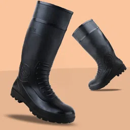15-inch PVC Non-Metallic Toe, Oil and Water-Resistant Gumboot Boots For Men