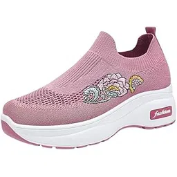 1Pcs Women's Spring Lightweight Platform Shoes – Breathable Sock Sneakers for Comfort