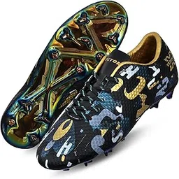 3D Texture Imported TPU Fusing Upper with Electroplating Sole Football Shoes