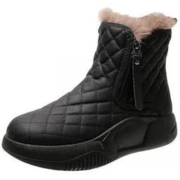 3xWinter Snow Boots Warm Lined Short Boots Fashion for Trekking Hiker Winter 38 Black