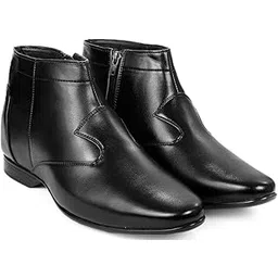 9 cm (3.5 Inch) Height Increasing Formal and Casual Pu Leather Boots for All Ocassions