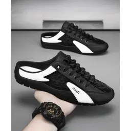 Aadi Men Black & White Casual Sneaker Sneakers For Men