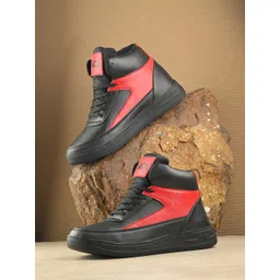 aadi Men Colourblocked Mid-Top Lace-Up Sneakers