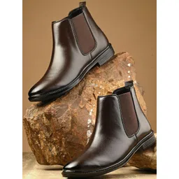 aadi Men Synthetic Leather Lightweight Casual Chelsea Boots