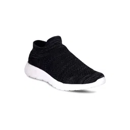 aadi Men Woven Design Lightweight Comfort Insole Mesh Contrast Sole Slip -On Sneakers