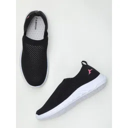 ABROS Women Black Mesh Walking Shoes