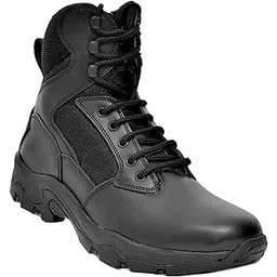 AC 6053 Hi-Ankle Tactical Boot with Side Zip | Hiking & Trekking Shoes | Ideal for Army, Combat Action, Law Enforcment, Bikers and Military Units