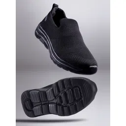 Action Men Black Mesh Running Non-Marking Shoes