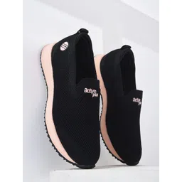 Action Plus Women Textured Slip-On Sneakers