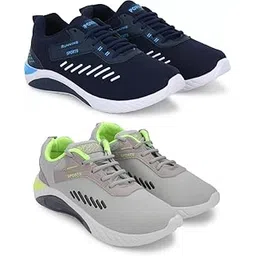 Active Men’s Sports Shoes – Comfort Running Pack of 2 Multi