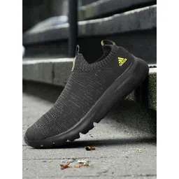 ADIDAS Men Black Woven Design SleetWalk Shoes
