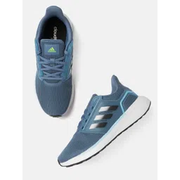 ADIDAS Men Blue Solid Woven Design EQ 19 Run Running Shoes