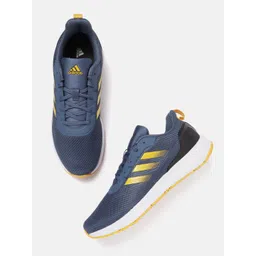 ADIDAS Men Blue Woven Design Valrun Running Shoes