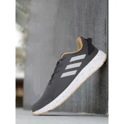 ADIDAS Men Grey & Brown Woven Design Ultrafly Running Shoes