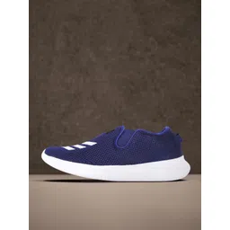 ADIDAS Men Navy Blue Solid Woven Design Prizmo Running Shoes