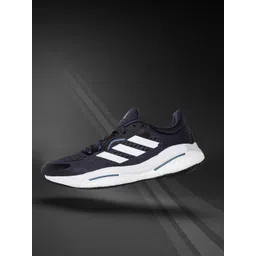 ADIDAS Men Navy Blue Woven Design Solar Control Running Shoes