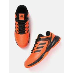 ADIDAS Men Orange & Black Solid Oncort Tennis Shoes