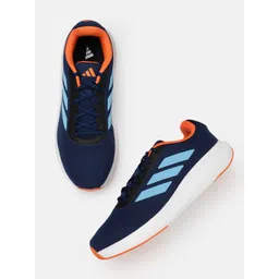 ADIDAS Men Woven Design Round-Toe Aero Pulse Pace Running Shoes with Striped Detail