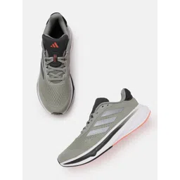 ADIDAS Men Woven Design Round-Toe Response Super Running Shoes with Striped Detail
