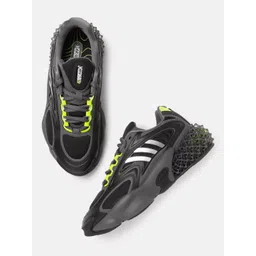 ADIDAS Originals Men Charcoal Grey Woven Design 4D Krazed Sneakers