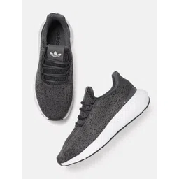 ADIDAS Originals Men Charcoal Grey Woven Design Swift Run 22 Sneakers