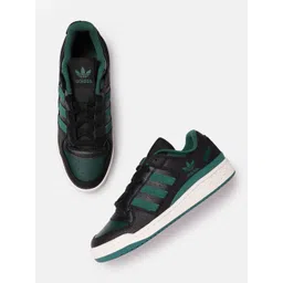 ADIDAS Originals Men Colourblocked Forum Low CL Sneakers with Perforated Detail