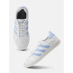 ADIDAS Women Breaknet Sleek Ikd Leather Tennis Shoes