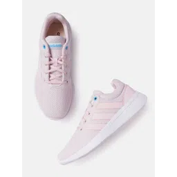 ADIDAS Women Pink & Blue Woven Design Cloudfoam Lite Racer Cln 2.0 Sustainable Running Shoes