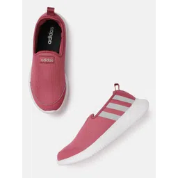 ADIDAS Women Pink & Grey Woven Design BreezeWalk Shoes