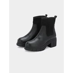 ADORLY Women Casual Block-Heeled Chelsea Boots
