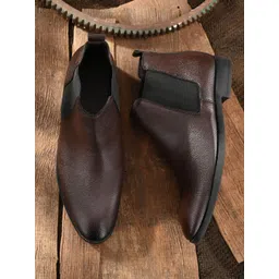 AfroJack Men Brown High-Top Flat Boots