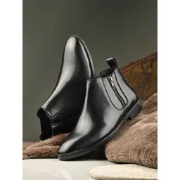 AfroJack Men Round Toe Mid-Top Chelsea Boots