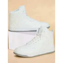 Ajile by Pantaloons Men's White Ankle High Sneakers