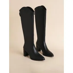 Alamode By Akanksha Oslo Knee High Leather Boots