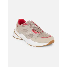 ALDO Men Brown & Red Colourblocked Sneakers