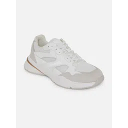 ALDO Men White & Grey Colourblocked Sneakers