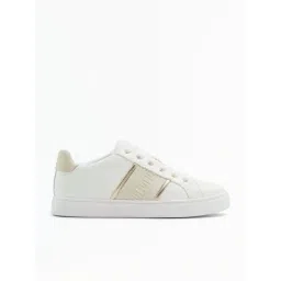 Aldo Women's White & Gold Sneakers
