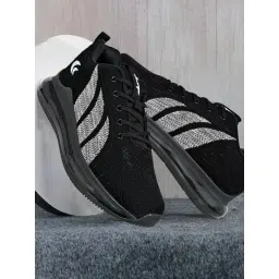 Allen Cooper Men's Black Running Shoes