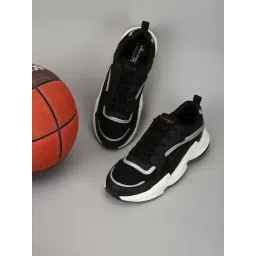 Allen cooper Men's Black Running Shoes