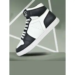 Allen Cooper Men's White Ankle High Sneakers