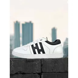 Allen Cooper Men's White Casual Sneakers