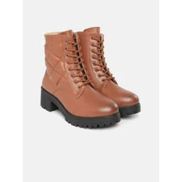 Allen Solly Women Mid-Top Textured Regular Boots
