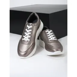 Allen Solly Women's Silver Sneakers