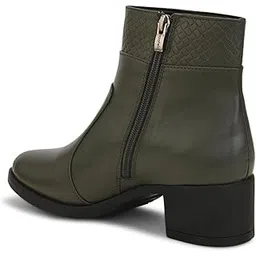 Alleviater Casual Black, Beige and Olive Man Made Leather Boots for Women