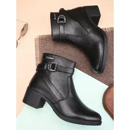 Alleviater Women Mid Top Block-Heel Regular Boots