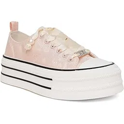 Alluring Sneaker Shoes Lightweight Soft & Comfortable with Extra Cushion Lace-Up Shoes for Women & Girl's