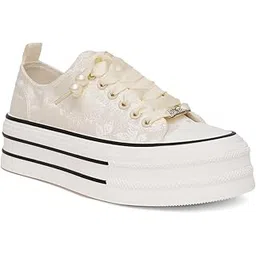 Alluring Sneaker Shoes Lightweight Soft & Comfortable with Extra Cushion Lace-Up Shoes for Women & Girl's