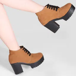 Amazing Design Women's Ankle Length Block Heel Stylish Fashionable Boots Boots For Women