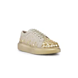 Anaar Dapper Diva Classic Women Embellished Sneakers with Ethnic - Embellished