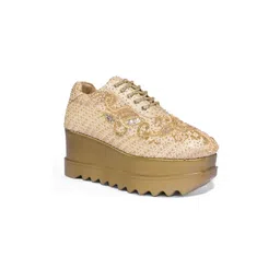 Anaar Women Embroidered Sneakers with Ethnic - Embellished